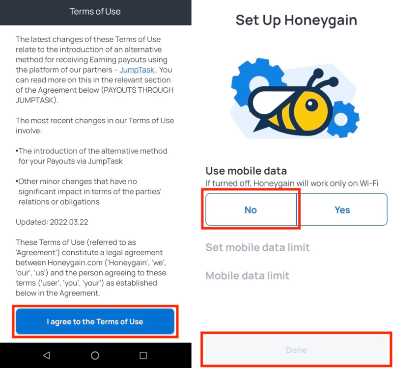 Honeygain(ハニーゲイン)の登録方法　Android
